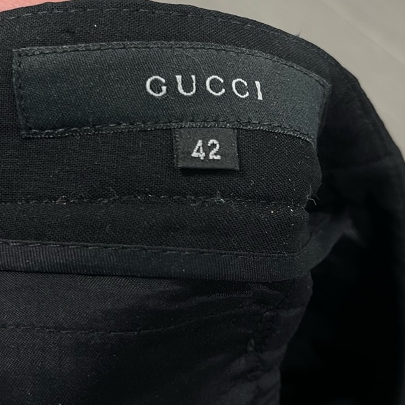 Gucci Vintage Black Wool Blend High Waisted Crop Ankle Pants Trousers Italy 42 M - Picture 4 of 16